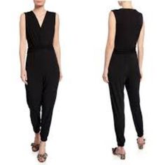 This Comfortable, Chic Jumpsuit Is The Perfect Piece To Have In Your Closet To Wear To Work Or Transition On A Night Out. 95% Polyester/ 5% Spandex Imported Pull On Closure Hand Wash Only Knot Front Detailing Sleeveless Comfortable, Chic Jumpsuit Slim Leg Versatile Fitted V-neck Jumpsuits And Rompers, Sleeveless Jumpsuits With Built-in Bra For Night Out, V-neck Jumpsuit With Pockets For Night Out, Non-stretch V-neck Jumpsuit For Night Out, Black Non-stretch Jumpsuits And Rompers For Night Out, Versatile Fitted V-neck Jumpsuit, Black High Stretch V-neck Jumpsuits And Rompers, Black Floral Jumpsuit, Olive Green Jumpsuit