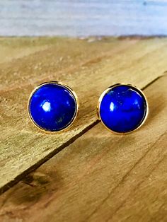 Excited to share this item from my #etsy shop: Lapis Lazuli Gemstone Studs, Gold Plated, USA, 12mm, Large Earring Posts, Natural Stone, Semi-Precious, Dark Blue, Lapiz, Lapis Earrings #lapislazuli #blue #circle #stone #pushback #bohohippie #earlobe #gold #earringposts #studs #handmade #lapis #gemstone #large #12mm #round #usa #royalblue Classic Round Lapis Lazuli Jewelry, Classic Blue Earrings As Gift, Royal Blue Lapis Lazuli Round Jewelry, Royal Blue Round Lapis Lazuli Jewelry, Royal Blue Lapis Lazuli Jewelry, Adjustable Lapis Lazuli Earrings For Gift, Adjustable Lapis Lazuli Earrings As Gift, Blue Round Stone Earrings For Gift, Handmade Round Lapis Lazuli Earrings