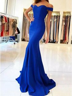 Royal Blue Mermaid Prom Dress, Royal Blue Formal Dresses, Blue Formal Dresses, Country Man, Blue Mermaid Prom Dress, Simple Evening Dress, Prom Dress With Train, Evening Dress Long, Long Gowns