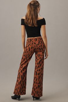 Junie is a gem. These top-rated flares are crafted in denim and offered in a tailored wide-leg silhouette. | The Junie High-Rise Flare Jeans by Maeve, Women's, Size: 25, Cotton/Elastane at Anthropologie Chic Wide Leg Brown Jeans, Chic Brown Wide Leg Jeans, Chic Brown Wide Leg Flare Jeans, Fitted Brown Flare Jeans, Trendy Brown Wide Leg Flare Jeans, Casual Brown Flare Jeans, Trendy Brown Wide-leg Flare Jeans, Casual Wide Leg Flares For Fall, Trendy Wide-leg Flares For Fall