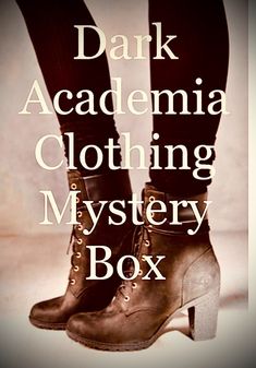 Now offering a MEGA box option for fall See👀below😉 The dark academic aesthetic can best be described as a traditional European boarding school, as the style includes a lot of prep school staples: Sweater vests, tailored trousers, collar shirts, Oxford loafers, long trench coats, small leather backpacks, and plaid skirts with knee-high socks....Like prep school--with a bit of a gothic twist... A little note before we get started into the details of all the boxes I offer: seller fees and shippin Skirt With Knee High Socks, Dark Academic, Oxford Loafers, Academic Aesthetic, School Boxes, Gender Nonconforming, Mystery Boxes, Sweater Vests, Leather Backpacks