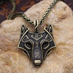 Pendants & Necklaces Antique Bronze Plated Viking Wolf Head Necklace Ancient Treasures Ancientreasures Viking Odin Thor Mjolnir Celtic Ancient Egypt Norse Norse Mythology Norse Fenrir, Viking Wolf, Wolf Necklace, Head Necklace, Viking Pendant, Bracelet Viking, Viking Necklace, Wolf Head, A Wolf