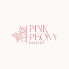 the logo for pink peony designs