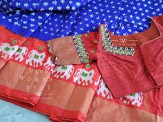 Blouse stitched - Yes Blouse Opening - Front Sleeves Length - Elbow Padded - No Blouse size - 36 with inner margins expandable upto 42 For Blouse Size 34 alteration can be done on request. Fall/pico - Yes done Traditional Ikat Print Saree Blouse, Traditional Ikat Print Festive Blouse, Fitted Ikat Print Blouse For Festivals, Festive Ikat Print Blouse For Festivals, Festive Ikat Print Blouse, Transitional Multicolor Handloom Blouse, Multicolor Silk Blouse With Handloom Details, Multicolor Silk Handloom Blouse, Multicolor Silk Blouse With Traditional Patterns