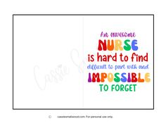 thank you note to nurses free printable pdf Cna Appreciation, Letter Folding, Student Nurse