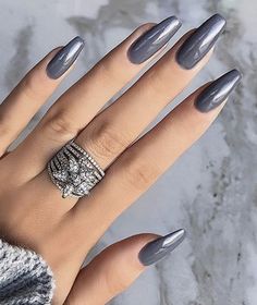 Trendy Nail Polish, Grey Nails, Nails 2018, Nagellack Trends, January Nails, Gray Nails, Super Nails, Color Magic, Colorful Nail Designs