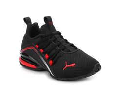 Puma Axelion Mesh Fade Boys Running Shoes in Black/Red Size 13.5 - Little Kid Boys Running Shoes, Big Kid, Big Kids, Size 13, Black Red, Running Shoes, Size 12, Size 2