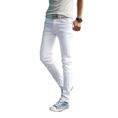 Step out in trend with our slender fit white jeans from the 2023 Spring-Summer Collection. Whether you're heading to a relaxed get-together or a night out. these one-color jeans will add a touch of couture sophistication to your look. Crafted from luxe denim in a mid-waist design. enjoy a enduring fit with a zipper and button closure to ensure a secure and comfortable shape.Distinctive Features: Slim Fit: Show off your figure in a tailored cut type that flatters your shape. Monochrome: Make a st Slim Fit Straight Leg Summer Pants, Slim Fit Straight Leg Summer Bottoms, White Slim Fit Bottoms For Spring, White Slim Fit Straight Leg Pants, Trendy Slim Spring Pants, Trendy Slim Fit Pants For Summer, Slim Stretch Summer Bottoms, Slim Stretch Bottoms For Summer, Modern Fitted White Bottoms