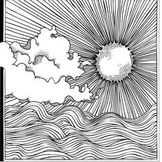 Engage Kids with Sun Coloring Page Printable Sun, Sun Coloring Pages, Coloring Pages Easy, Engage Kids, Cat Clipart, World Of Art, Kids Entertainment, Take A Break, Art World