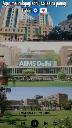 two pictures with the same building in different languages and one has an ad for alims deliki