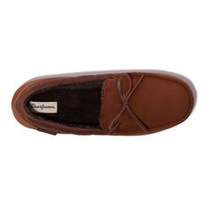 Stay cozy in style with these men's moccasin slippers from Dearfoams. Stay cozy in style with these men's moccasin slippers from Dearfoams. FEATURES Comfy memory foam insoles Indoor/outdoor outsole Moccasin silhouetteDETAILS Polyester upper & lining TPR outsole Moc toe Slip-on Memory foam-padded footbed Non-skid sole Machine wash Imported Size: Large. Color: Brown. Gender: male. Age Group: adult. Material: suede. Comfortable Brown Moc Toe Slip-ons, Comfortable Brown Winter Moccasins, Brown Slip-on Moccasins For Winter, Brown Suede Flat Slippers, Brown Moccasins With Cushioned Footbed, Comfortable Brown Moccasins, Mens Moccasin Slippers, Moccasin Slippers, Moccasins Mens