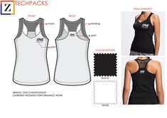 an image of women's tank tops with measurements