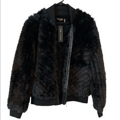 This Jacket Is So Soft And Warm! Perfect For A Night Out Or Pair With Something More Formal To Keep Warm! Nwt Size M Casual Black Faux Fur Outerwear, Black Faux Fur Outerwear For Work, Black Long Sleeve Fur Coat With Zipper, Faux Fur Outerwear With Zipper, Faux Fur Outerwear With Zipper Closure, Faux Fur Outerwear With Zipper Closure And Long Sleeves, Black Sherpa Jacket, Brandy Melville Jacket, Rei Jacket