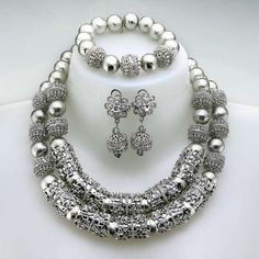 handmade Nigerian wedding jewelry t ,it takes 3-5 days for the production Elegant Alloy Jewelry For Party, Elegant Party Jewelry In Alloy, Elegant Party Jewelry Made Of Alloy, Plated Metal Jewelry Sets For Party, Plated Alloy Costume Jewelry, Plated Alloy Costume Jewelry Sets, Metal Jewelry For Wedding, Elegant White Alloy Jewelry, Silver-plated Metal Jewelry