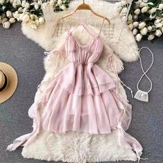 Peplum halter dress, summer,seaside vacation fairy dressMaterial:blendedStyle:fairyColor:as pictureFeatures:holidaySize:(cm):S,M,L 1inch=2.54cm 1cm=0.39inchS:length:60,bust:84,wasit:66&ltp&gtM:length:61,bust:88,wasit:70</p>&ltbr/>&ltp&gtL:length:62,bust:92,wasit:74</p>&ltbr/>&ltp&gtNote:Due to different measurement methods,there will be 1-3 error(unite:cm), please understand.</p>&ltbr/>&ltp&gtPlease check the size carefully when you choose items,thank you.</p>&ltbr/> Cute Summer Fairy Dress In Mini Length, Spring Beach Suspender Dress With Ruffles, Sleeveless Ruffled Dress For Beach Party, Summer Beach Suspender Dress With Ruffles, Cute Mini Fairy Dress For Summer, Cute Summer Mini Fairy Dress, Fairycore Mini Dress For Summer Party, Cute Summer Fairy Dress For Party, Pink Fairycore Mini Dress For Summer