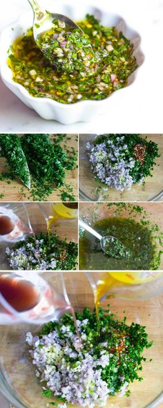 the process to make homemade dressing is shown