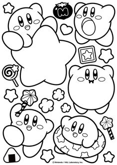 an image of some cartoon character coloring pages