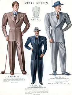 Dapper Outfit, Mens Fashion Smart, Vintage Suits, Vintage Clothing Men, 1940s Fashion