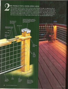 an advertisement for a deck with instructions on how to install the posts and railings