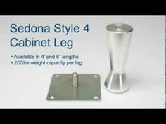 the sedona style 4 cabinet leg is available in 4 and 6 lengths