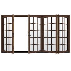 an open room divider with multiple windows