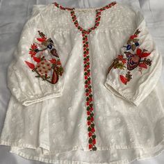 Beautiful Solitaire Ethnic Blouse. Brand New (No Tags Attached)Note! Red White, Red And White, Womens Tops, Brand New, Tags, Red, Women Shopping, White, Color