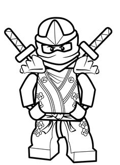 lego ninja coloring pages for kids to print out and color on the page, it looks like