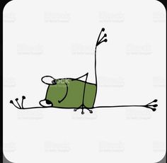 a cartoon character laying on the ground with his legs crossed and arms stretched out stock photo