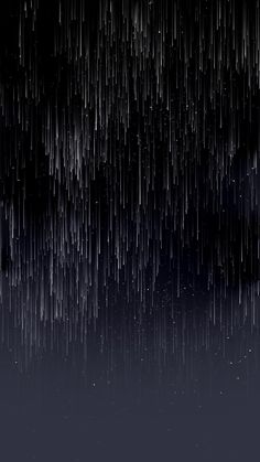 the night sky is full of stars and rain falling down on it's surface