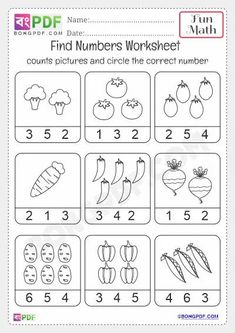 the printable worksheet for kids to learn numbers