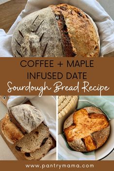 coffee and maple infused date sourdough bread recipe