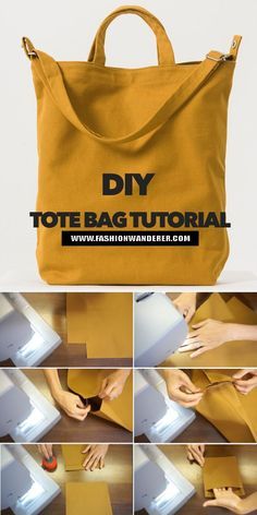 the instructions for how to make a tote bag