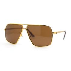 These sunglasses are a true OG, manly style. They are classic and modern, with a rectangle racer shape that is reminiscent of officer-style cop sunglasses. They are iconic of the 1990s, and they will make you look like a true OG. 100% UV400 polycarbonate gradient lenses will give you impeccable protection from the sun's harmful rays. These sunglasses are perfect for any man who wants to look stylish and protect his eyes at the same time. (c106) Size: 5 9/16" (141mm) x 2" (50mm).  Color: Yellow. Manly Style, Cloth Bags, Gentleman, Bag Accessories, Mens Accessories, Yellow Gold, Sunglasses, Yellow, Gold