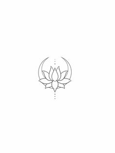 a line drawing of a lotus flower on a white background