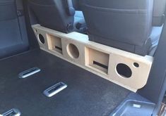 there are two speakers in the back of this vehicle