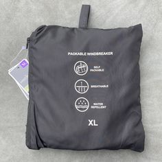 a black bag with instructions on how to use it