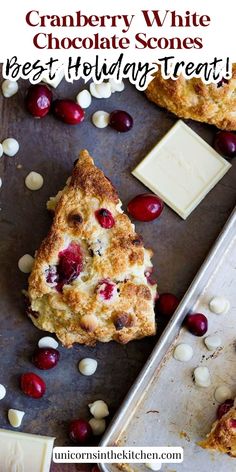 cranberry white chocolate scones are the best holiday treat