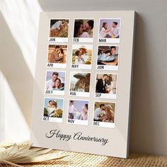 an anniversary card with photos and the words happy anniversary