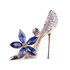 Bling Bling Crystal Heels Brooch Luxury Ladies Coat Pin Vintage Classic Rhinestone Brooch Jewelry Badge Elegant Clothing Alloy Brooch Rhinestone High Heels, Elegant High Heels, Crystal Heels, Crystal Fashion, Crystal Shoes, Brooch Jewelry, Pin Jewelry, Fashion High Heels, Blue Crystals