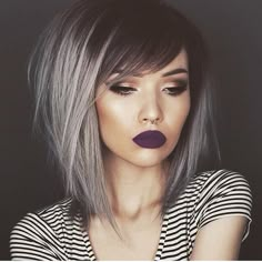 JessJaneMakeup on instagram Blond Cenușiu, Bob Hair Color, Bob Hairstyles With Bangs, Silver Hair Color, Emo Hair, Blonde Bobs, Grey Hair, Hair Today