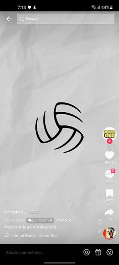 an image of a volleyball logo on a cell phone