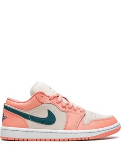 the nike air jordan 1 low is available in pink, white and teal blue