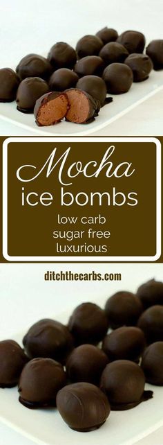 Seriously luxurious!!! This is an incredibly easy recipe for mocha ice bombs that are not only low carb they are sugar free too. | ditchthecarbs.com 500 Calorie, Mocha Recipe, Postre Keto, Thm Desserts, Keto Pancakes, Low Carb Sweets, Diet Snacks, Sugar Free Desserts