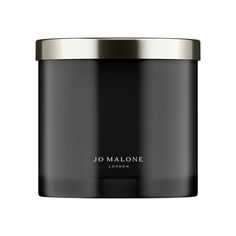 jol mallone candle in black with gold lid