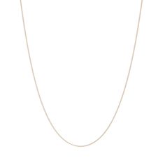 Description When you want just a whisper, the Baby Chain is what you're looking for. It's the perfect base layer to any assortment of necklaces or as a faint dusting of gold on its own, it's designed to hit the perfect spot on your neck. Handmade with love in Los Angeles. Measurements & Materials Length: 15" Metal: 14k yellow gold Everyday Rose Gold Curb Chain Necklace, Everyday Rose Gold Necklace With Curb Chain, Classic Rose Gold Charm Necklace With Delicate Chain, Delicate Rose Gold Box Chain Necklace, Dainty Rose Gold Necklace With Box Chain, Rose Gold Delicate Chain Long Necklace, Minimalist Rose Gold Box Chain Necklace, Minimalist Rose Gold Snake Chain Necklace, Dainty Rose Gold Necklace With Curb Chain