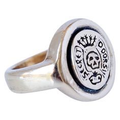 Crest Signet Ring Memento Mori Style Gold 10k Skull J Dauphin J DAUPHIN signature piece " Secret Doors" Hand made in Los Angeles Custom make your own size 3-4 Weeks to be completed Inspired by Memento Mori, medieval Latin Christian theory and practice of reflection on mortality. Which in Latin means "remember that you have to die", it symbolize the vanity of early life and the nature of all early goods and pursuit that are just temporary. Memento more has been a discipline of perfecting the char Family Crest Rings, Mori Style, Mens Jewerly, Mori Fashion, Gold Skull, Silver Signet Ring, Gold Locket, Gold Signet Ring, Harvey Nichols