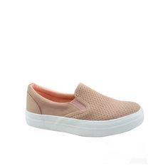 This style runs a little large, please order half size smaller for better fit Round toe silhouettee Canvas, Faux Suede Slip On Form cushioned insole Platform measures approximately 1.25 Size: 8.5.  Color: Pink.  Gender: female.  Age Group: adult. Sporty Slip-ons With Perforations And Round Toe, Comfortable Low-top Slip-ons With Perforations, Sporty Slip-ons With Perforated Round Toe, Pink Slip-on Sneakers With Perforations, Slip-on Sneakers With Perforations And Round Toe, Retro Sneakers Women, Sock Fashion, Sneakers Looks, Casual Flat Shoes