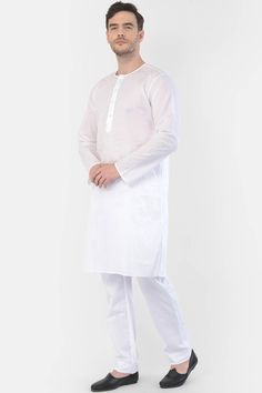 Product Features: Top Color: White Jacket Color: Bottom Color: White Top Fabric: Cotton Jacket Color: Bottom Fabic: Cotton Work: Solid Sleeve Type: Full Sleeve Length: Knee length Collar: Round Neck Closure Type/Placket: Button Shape Type: Straight Lining Material: Package Details: Kurta and Pant Occasion: Festive Material Care Description: Dry Clean preferably or cold light wash Disclaimer: There will be slight difference in digital to actual image Solid Kurta Set, Buy Buy, White Jacket, Kurta Set, Top Fabric, Cotton Jacket, White Top, White Tops, Full Sleeve