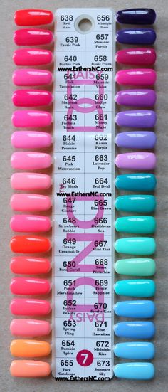 Daisy Nail Polish Colors, Dnd Polish Swatches, Daisy Gel Polish Colors, Dnd Gel Polish Swatches, Dnd Daisy Gel Polish Colors, Dnd Nail Colors Gel Polish Swatches, Dnd Gel Nail Polish Ideas, Dnd Pastel Colors, Dnd Gel Swatches