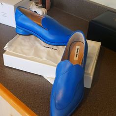 Gorgeous, Nib Reike Nen Block Loafers! Lovely Blue Going Into Spring/Summer. Purchased From Online Luxury Retailer Moda Operandi! Rare To Find This Style. Goat Leatger, Smooth, Chic , Sophisticated!Italy 39. Luxury Retail, Moda Operandi, Flat Shoes Women, Loafer Flats, Loafers, Spring Summer, Italy, Women Shoes, Women Shopping